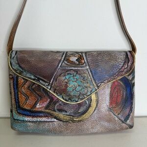 NEW JANE YOO Leather Crossbody Bag 10x7”